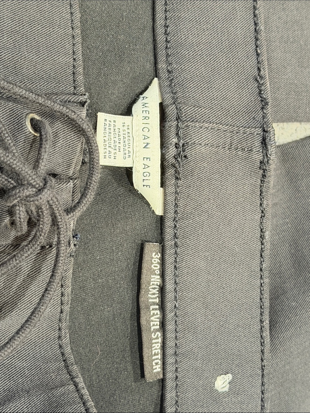American Eagle Outfitters Black Lace-Up Skinny Pants - Picture 4 of 4